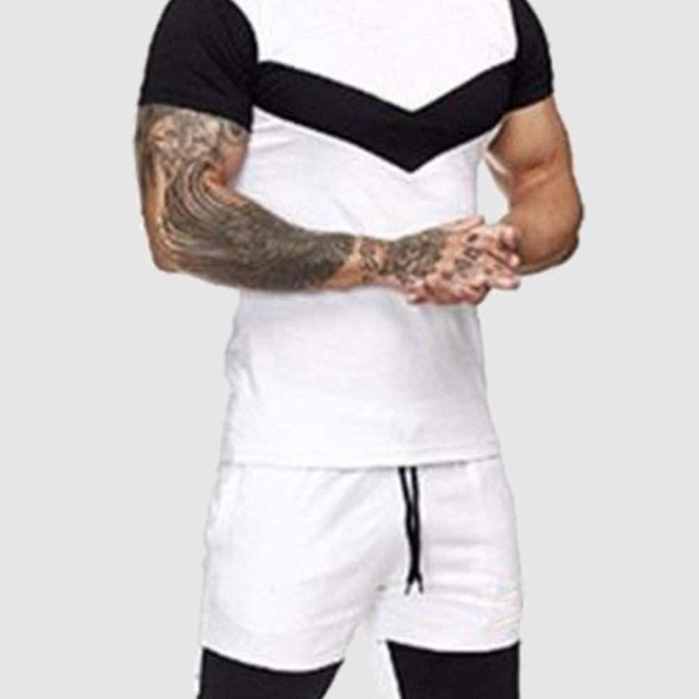 Men Drawstring Short Set